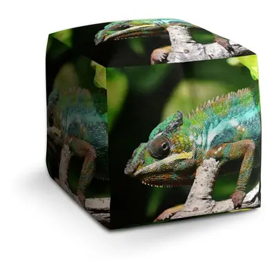 Sablio Taburet Cube Chameleon: 40x40x40 cm