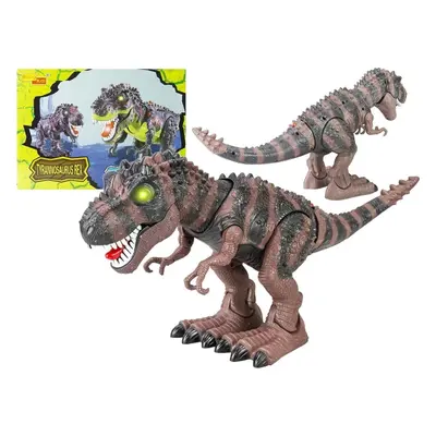 LEAN Toys Tyranousaurus rex na baterie - hnědý