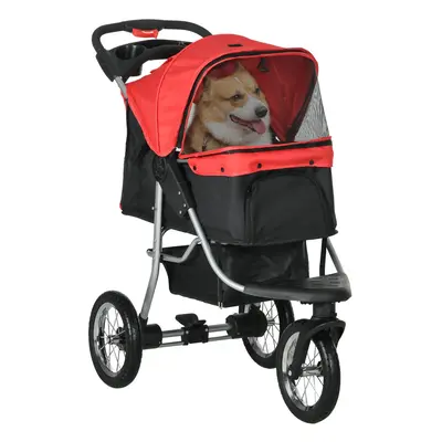 PawHut Kočárek pro psy Dog Buggy Cat Buggy Pet Stroller skládací se 3 koly pro psy a kočky Oxfor