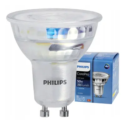 LED žárovka Philips GU10 - 4,6W - 390 Lm 36° - studená bílá - CorePro Premium