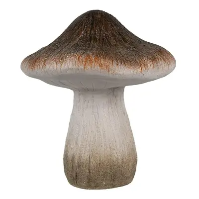 Béžovo-hnědá keramická dekorace houba Mushroom - Ø 11*12 cm