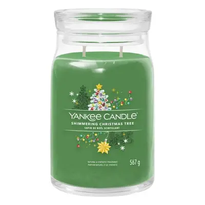 Yankee Candle vonná svíčka Signature ve skle velká Shimmering Christmas Tree 567g