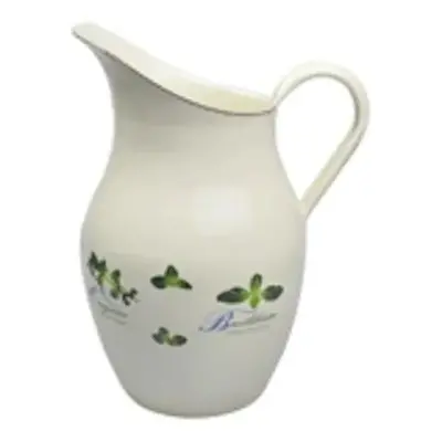 Krémový smaltovaný džbán s bylinkami Herbs - 20*26cm - 2.5L