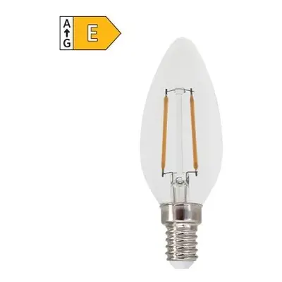 Diolamp LED Filament Candle žárovka čirá C35 2W/230V/E14/2700K/250Lm/360°