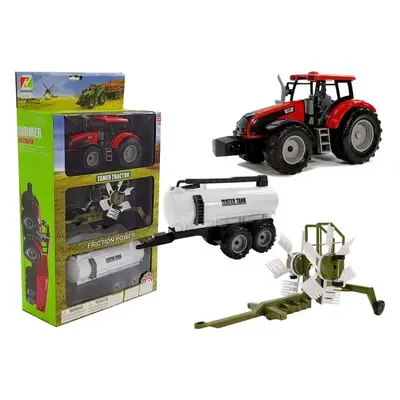 LEAN Toys Traktor se dvěma přívěsy pro děti