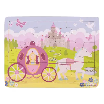 Bigjigs Toys Dřevěné puzzle - Princezna s kočárem