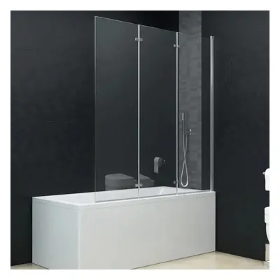 vidaXL Skládací sprchový kout se 3 panely ESG 130 x 138 cm