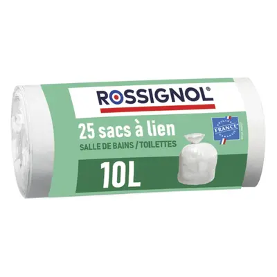 Rossignol SAS Sáčky do koše 10 L, Rossignol Bagy 99136 balení 25 ks, bílé, 15 µm