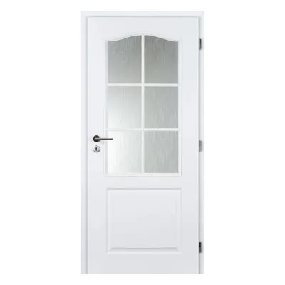 Doornite Socrates Interiérové dveře 70 P, 746 × 1983 mm, lakované, pravé, bílé, prosklené