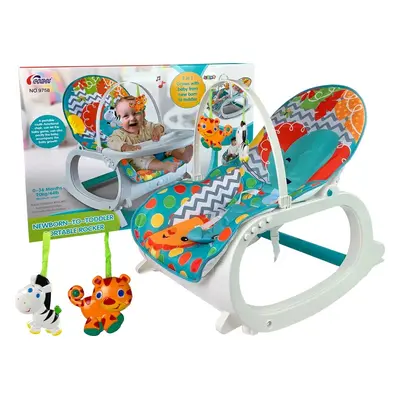 Lean Toys Kolébka Rocker Seat křeslo na krmení 2v1 Vibrační hudba