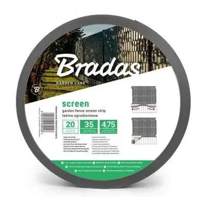 Bradas Stínící fólie na plot 4,75cm x 35m Light grey 450g/m2 + spony