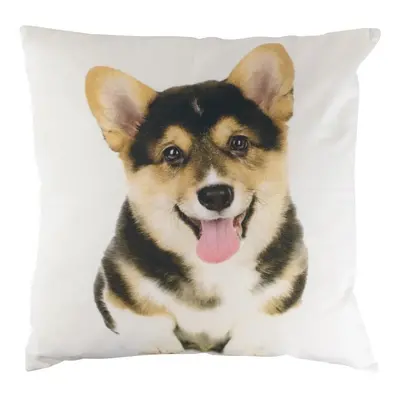 Plátěný polštář Corgi s výplní - 50*50*10cm