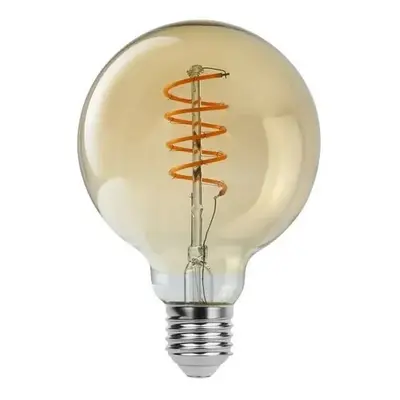 Rabalux Dekorativní LED filament žárovka s točeným vláknem, jantarová , E27, G95, 4W, 350lm, 220