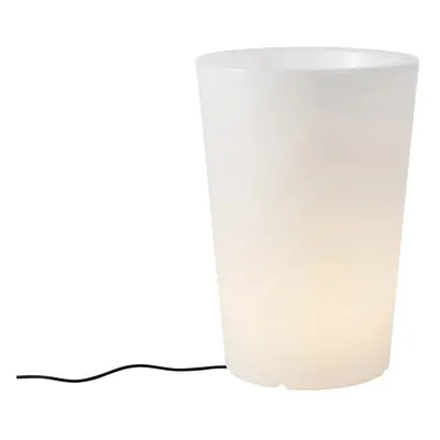 Venkovní stojací lampa bílá 60 cm květináč IP44 - Verano