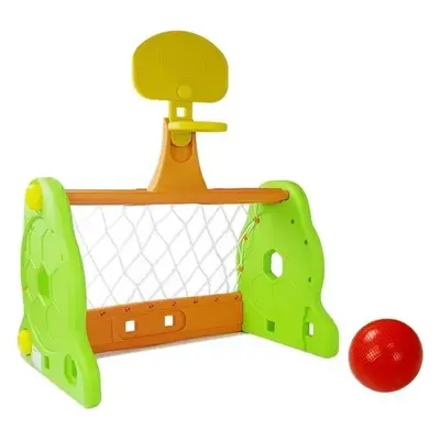 LEAN Toys Dětská fotbalová a basketbalová branka 2v1