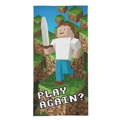 Vesna | Dětská osuška MINECRAFT PLAY AGAIN 70x140 cm