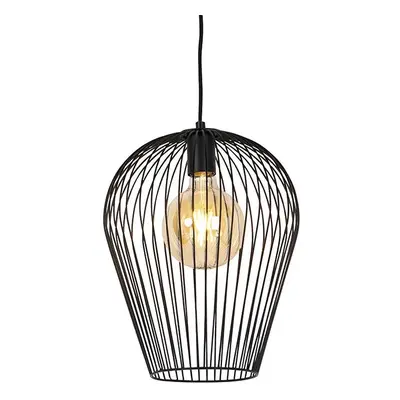 Designová závěsná lampa černá - Wire Ario