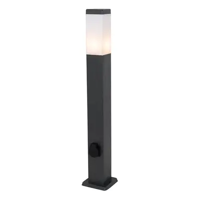 Venkovní lampa tmavě šedá 80 cm s paticí IP44 - Malios