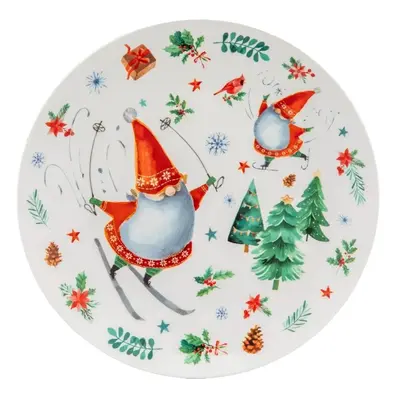 Altom Porcelánový dezertní talíř Winter Gnomes 20 cm