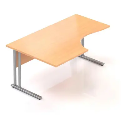 Ergonomický stůl Visio 160 x 100 cm, levý, buk