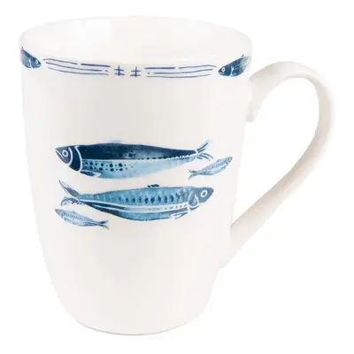 Porcelánový hrnek s rybkami Fish Blue - 12*9*11 cm / 330 ml