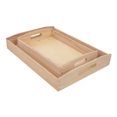 Sada 2 dřevěných podnosů TIMBER TRAYS