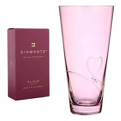 Diamante skleněná váza Romance Pink Conical s krystaly Swarovski 25 cm