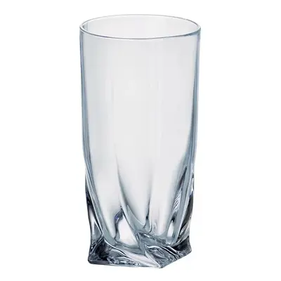 Crystalite Bohemia Long Drink sklenice na koktejly a nealko nápoje Quadro 350 ML, 6 KS