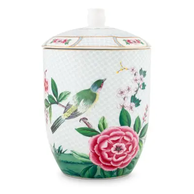 Pip Studio Blushing Birds skladovací dóza 1,5l, bílá