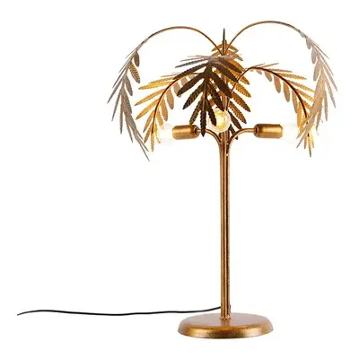 Art Deco stolní lampa zlatá 3-světlo - Botanica