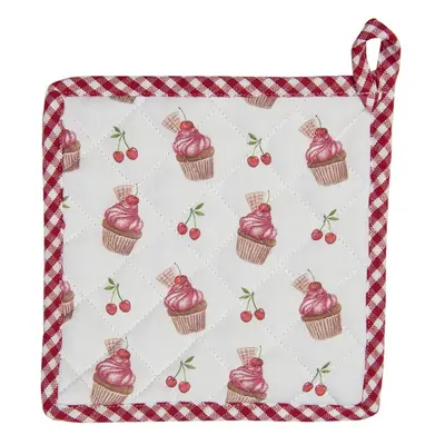 Bavlněná podložka pod hrnec Cherry Cupcake - 20*20 cm