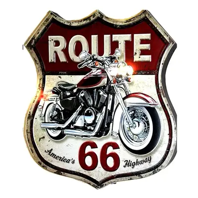 Nástěnná kovová cedule Route 66 - 30*1*35 cm