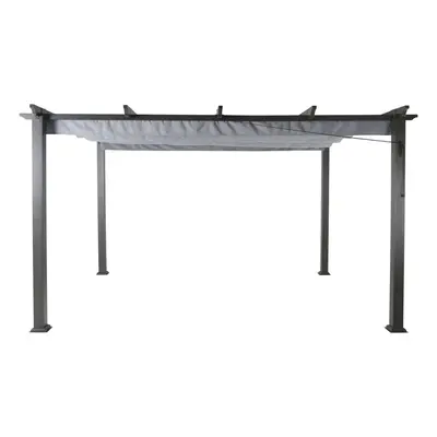 Sunfun Kreta Pergola se shrnovací látkovou střechou XL, půdorysný rozměr: 3,33 × 4,18 m, výška: 