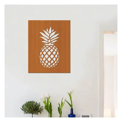 dřevo života Dřevěná dekorace na zeď ANANAS Rozměry (cm): 40x50, Zvolte barvu dekoru: Třešeň