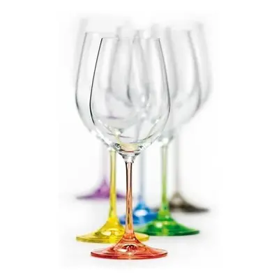 Crystalex set sklenic na bílé víno Viola Rainbow 350 ml 6 KS