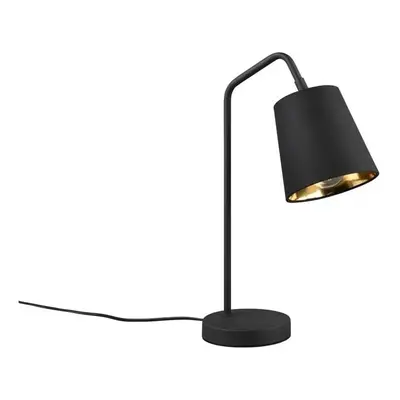 Černá stolní lampa s textilním stínidlem (výška 45 cm) Buddy – Trio