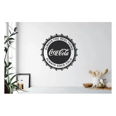 Lepy.cz Samolepka na zeď Coca Cola Velikost (šířka x výška): 40x40cm, Barevná varianta: Bílá