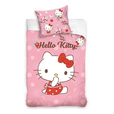 Carbotex Povlečení do postýlky Hello Kitty Malá Mlsalka, 100 x 135 cm, 40 x 60 cm