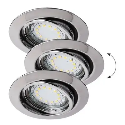 Rabalux LED zápustné bodové svítidlo Lite 3x3W | 3x240lm | 3000K | IP40 - sada 3ks, chrom