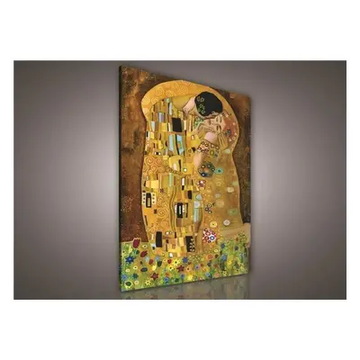 Obraz na plátně A la Gustav Klimt Polibek 75 x 100 cm