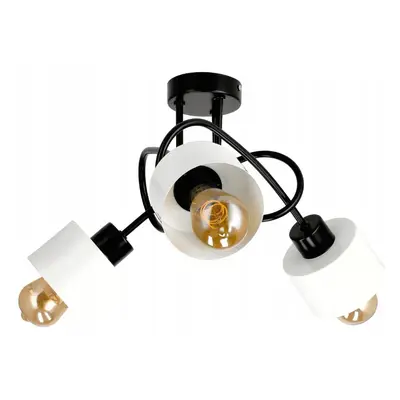 BERGE LED závěsná lampa LOFT - 3xE27 - CUBE WHITE