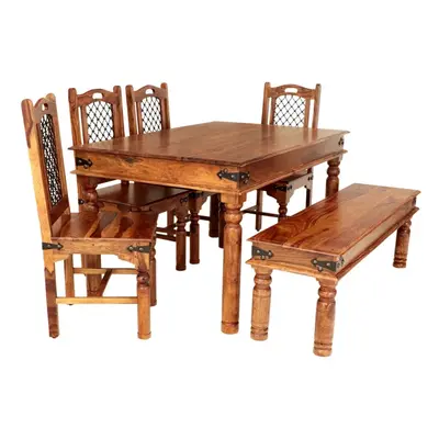 furniture-nabytek.cz - Jidelni set s lavici pro 6 osob z masivu palisandr