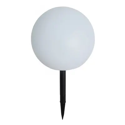 Venkovní lampa bílá 30 cm vč. LED IP44 solární RGBW - Ludger