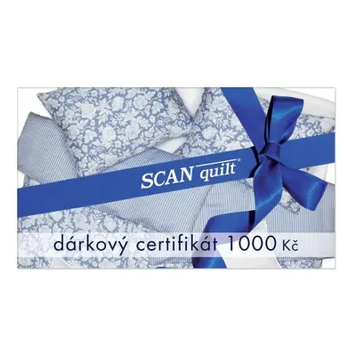 SCANquilt tištěný dárkový poukaz 1 000 Kč SCANquilt 12,3 x 7 cm