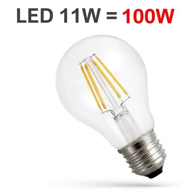 LED žárovka Filament 11W teplá barva