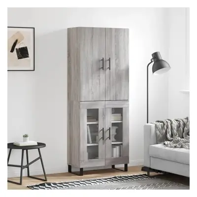 Skříň highboard šedá sonoma 69,5 x 34 x 180 cm kompozitní dřevo