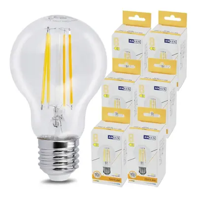 Anlux 6x LED žárovka E27 - 8W - 1120lm - teplá bílá