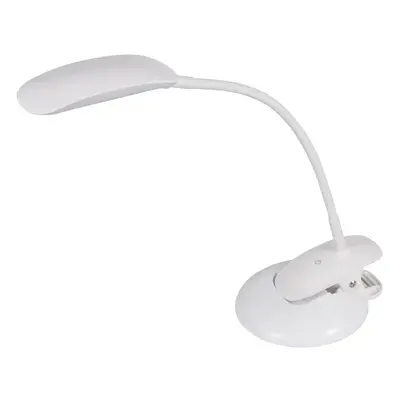 Stolní LED lampička 2v1 - podstavec i clip 5W, bílá