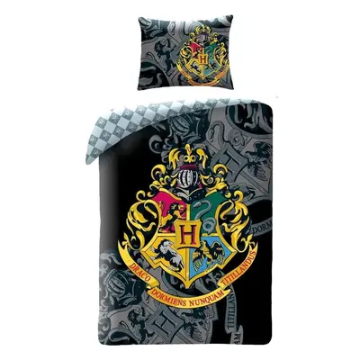 Bavlnění ložní povlečení Harry Potter - motiv erb školy Bradavice - 100% bavlna - 70 x 90 cm + 1