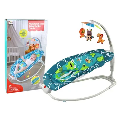 Lean Toys Bouncer Rocker 2v1 Dětská houpací sedačka Sounds Frog